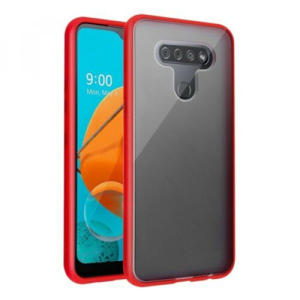 Wholesale LG Stylo 6 Slim Matte Hybrid Bumper Case (Red)
